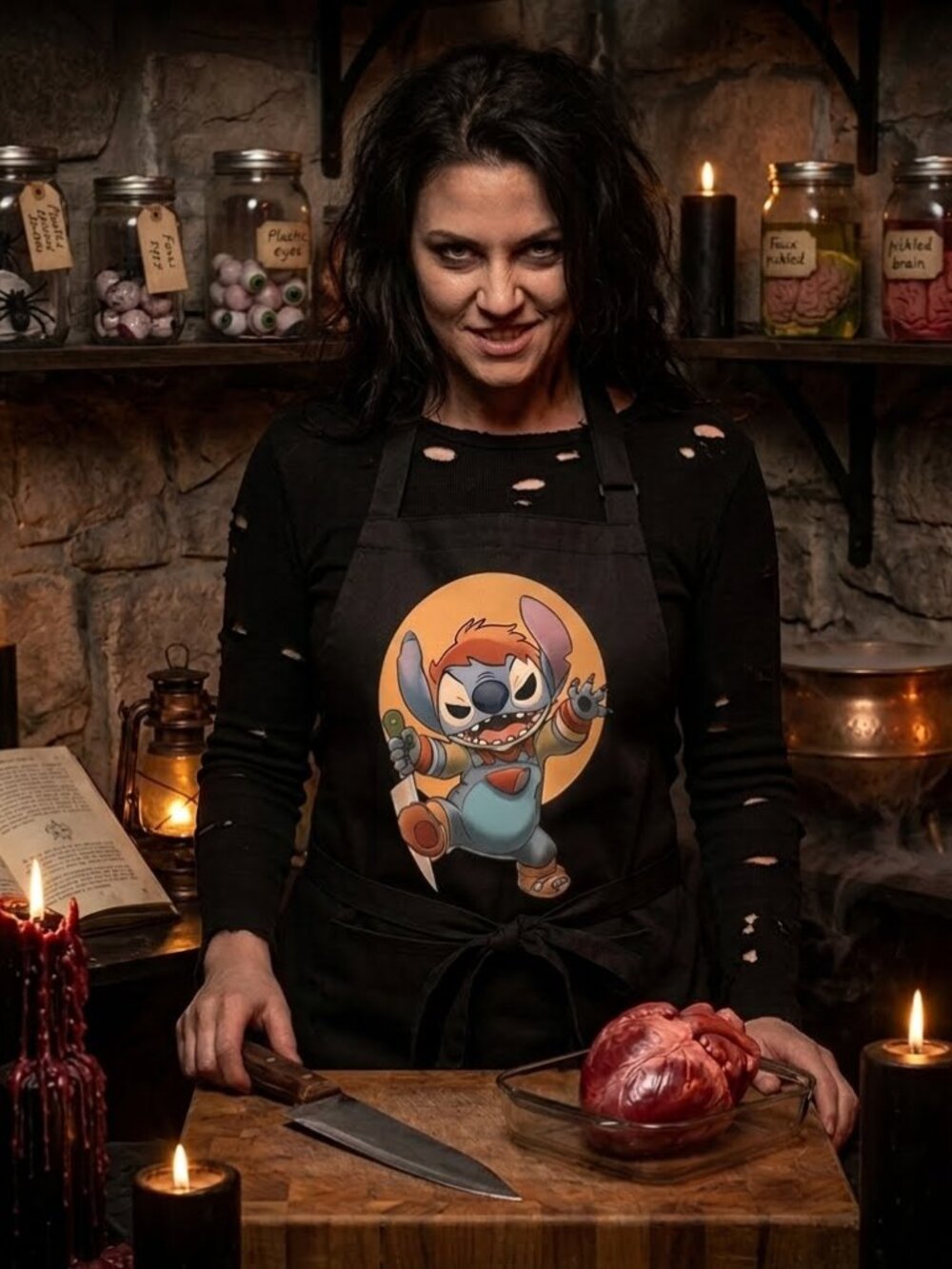 Halloween Apron Stitch (Chucky)